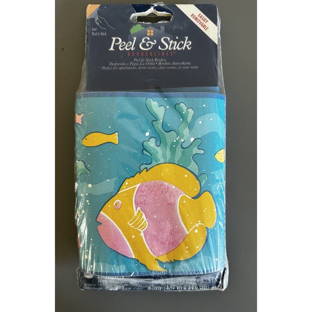 Vintage Borden Peel & Stick Borderlines Peel and Stick Fish Aquarium Border